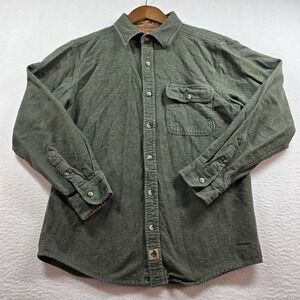 Legendary Whitetails Mens Flannel Shirt Medium Forest Green Cotton 6464-230-318